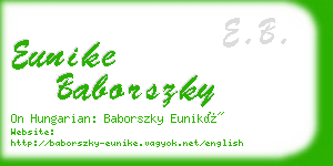 eunike baborszky business card